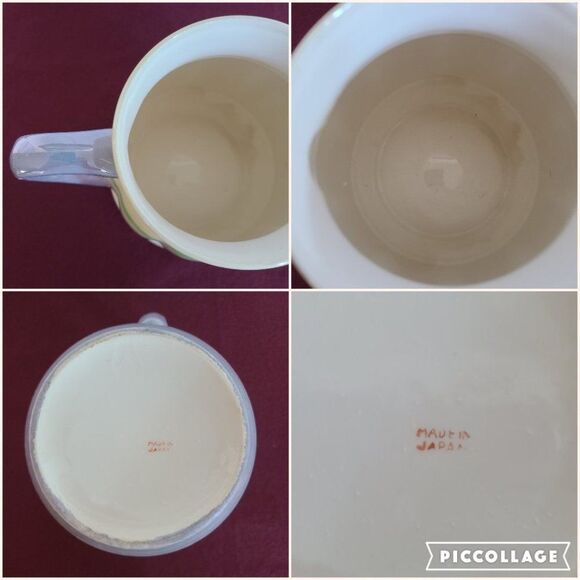 Japanese Lusterware Floral Hand Painted Pitcher Pearly Antique Vintage - Picture 16 of 16